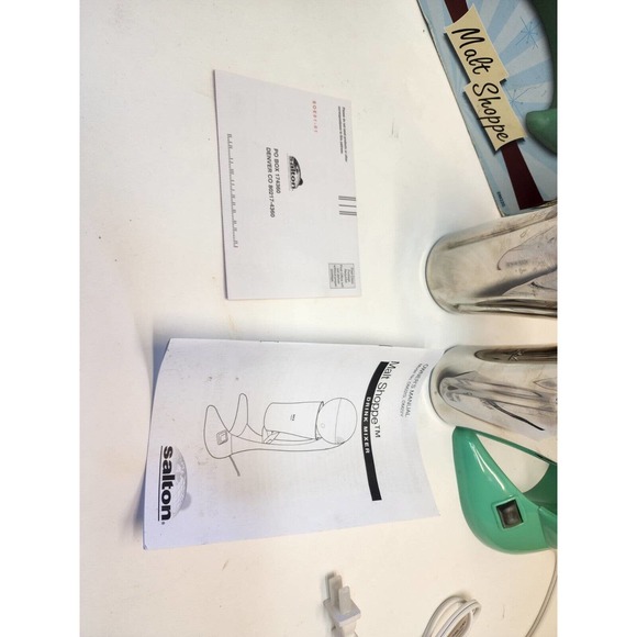 Salton Diner Malt Mixer Shake mixer DM22g With 2 Serving Cups NOS in box - Picture 5 of 12